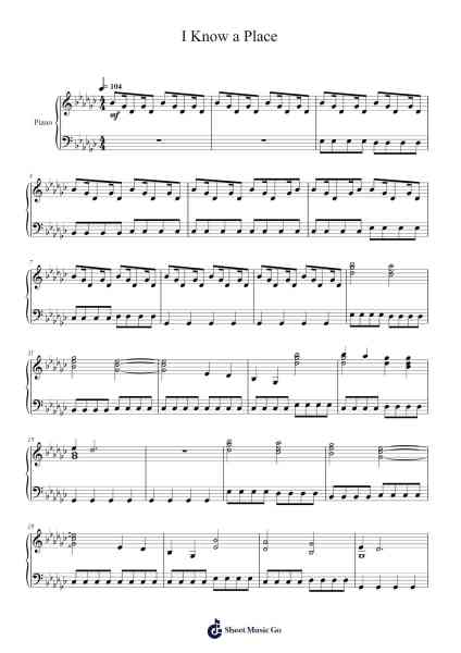 I Know a Place Sheet Music by Helena Czajka-Arr.Sodwight