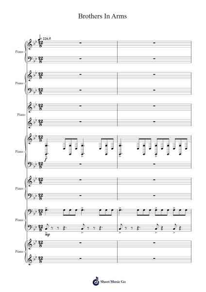 Brothers In Arms Sheet Music by Martin O'Donnell-Arr.Hicksriet