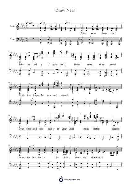 Draw Near Sheet Music by -Arr.Narion