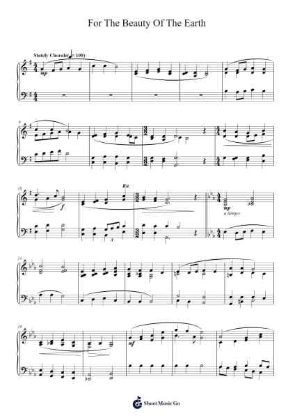 For The Beauty Of The Earth - "Dix" Sheet Music by John Rutter-Arr.Harjo