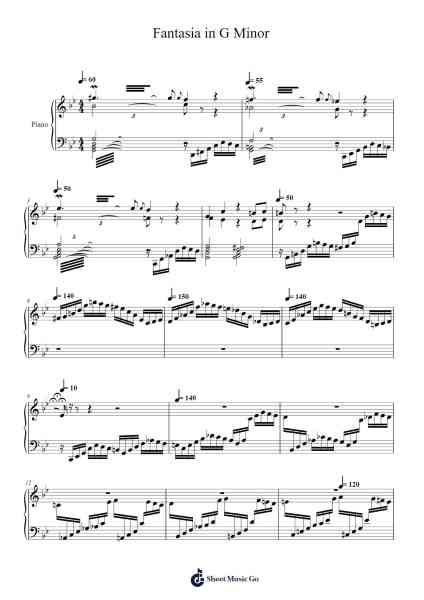 Fantasia in G Minor (Incomplete) Sheet Music by Jameel Maayah-Arr.Dilpont Trollsper