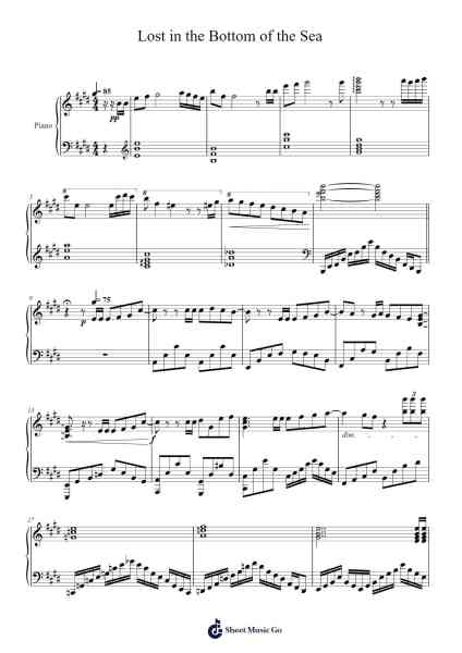Lost in the Bottom of the Sea Sheet Music by Morjoan-Arr.Mollkerr