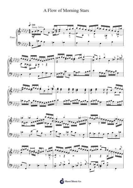 A Flow of Morning Stars Sheet Music by Toursbur-Arr.Jonal Lancepys