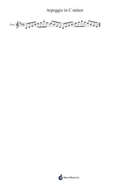 Arpeggio in C minor Sheet Music by -Arr.Lytckey Comnel
