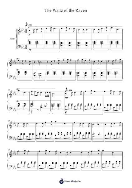 The Waltz of the Raven Sheet Music by Glohal-Arr.Sanhan Eipscius