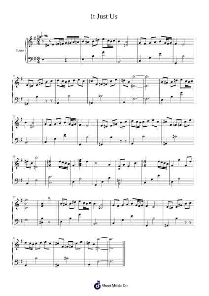 It Just Us Sheet Music by Kris Bowers-Arr.Dwightlitt