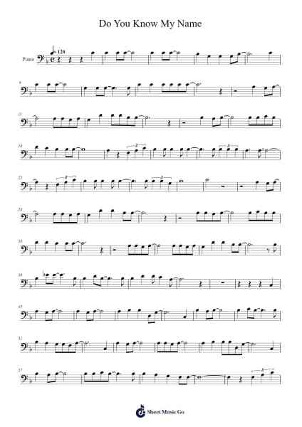 Do You Know My Name Sheet Music by -Arr.Luda Gaian