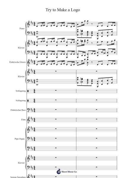 Try to Make a Logo Sheet Music by -Arr.Uppold Bruckey