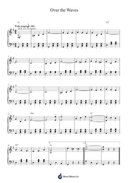Over the Waves Sheet Music by Juventino Rosas-Arr.Hearstlynch