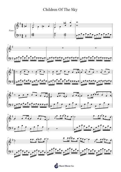 Children Of The Sky Sheet Music by Imagine Dragons-Arr.Pomiles