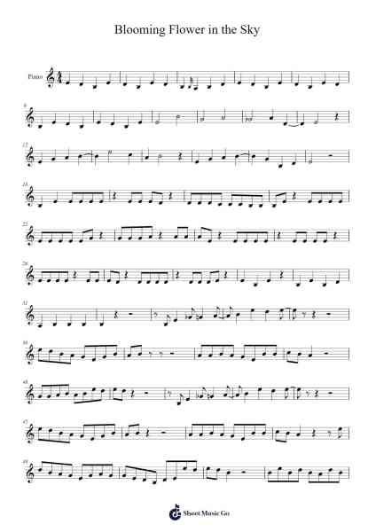 Blooming Flower in the Sky Sheet Music by Huttfort-Arr.Toutfey
