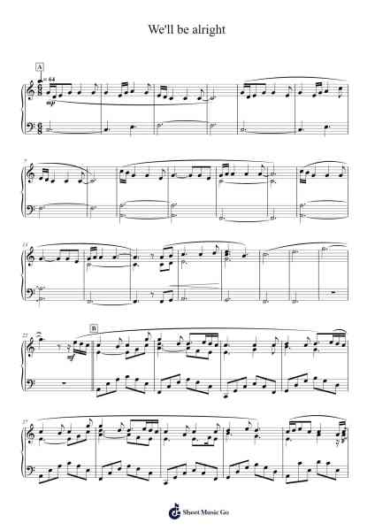 We'll be alright Sheet Music by RADWIMPS-Arr.Ribloor