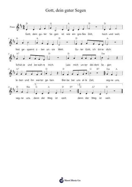 Gott, dein guter Segen Sheet Music by Detlev Jöcker-Arr.Eyer