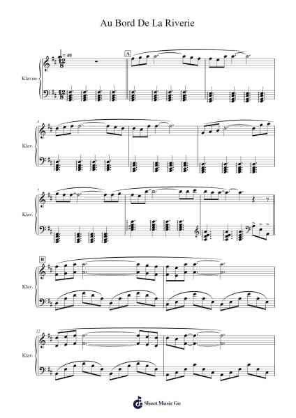 Au Bord De La Riverie Sheet Music by Richard Clayderman-Arr.Corsay Parhys