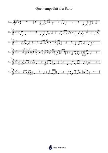 Quel temps fait-il à Paris Sheet Music by Alain Romans-Arr.Macre Accer