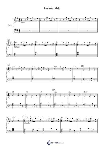 Formidable Sheet Music by Stromae-Arr.Snowcol