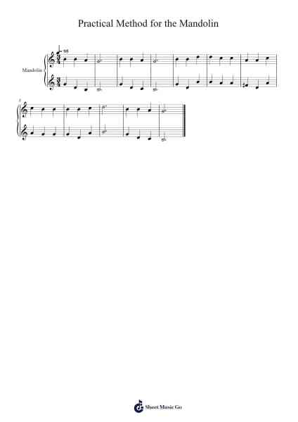 Practical Method for the Mandolin Sheet Music by A.H. Eastman-Arr.Malclaude