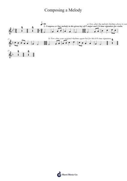 Composing a Melody Sheet Music by Sawnorth Fdean-Arr.Woolgreen