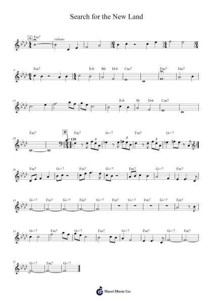 Search for the New Land Sheet Music by Lee Morgan-Arr.Walshses