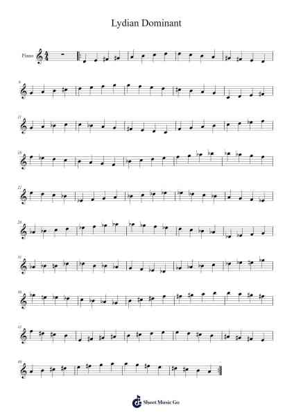 Lydian Dominant Sheet Music by -Arr.Norgiles