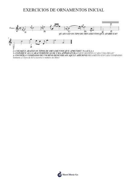 EXERCICIOS DE ORNAMENTOS INICIAL Ноты для фортепиано от undefined-Arr.Louiefie