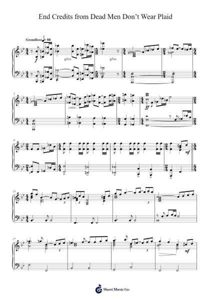 Dead Men Don't Wear Plaid (End Credits) Sheet Music by Miklós Rózsa-Arr.Temlouie Ramsjo
