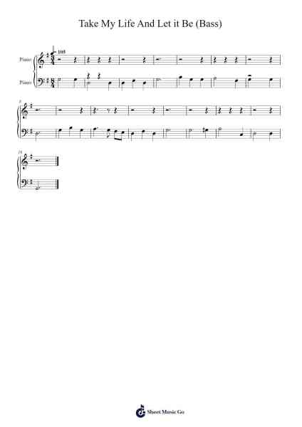 Take My Life And Let It Be Sheet Music by Wolfgang Amadeus Mozart-Arr.Ronbard