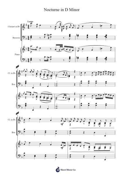 Nocturne in D Minor Sheet Music by Johann Sebastian Bach-Arr.Nodric