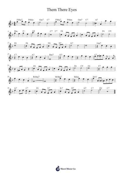 Them There Eyes Sheet Music by Pinkard/Tracy/Tauber-Arr.Triswolf Roochel