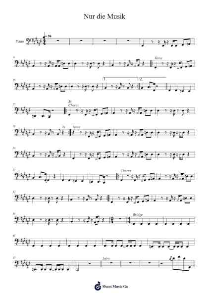 Nur die Musik Sheet Music by Joris-Arr.Galepiers Vasa