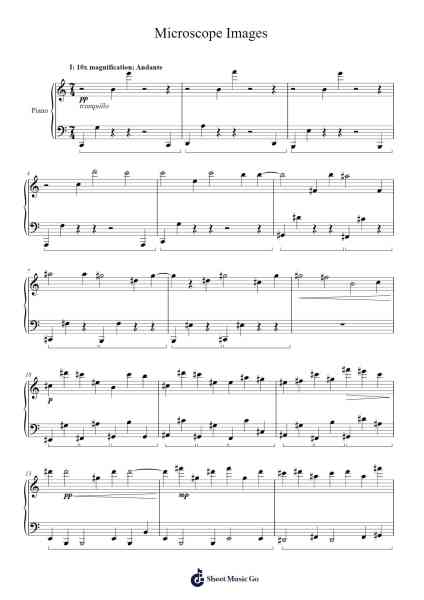 Microscope Images Sheet Music by tevirerreip-Arr.Chloemen O'Cazie
