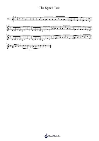 The Speed Test Sheet Music by Caststarman-Arr.Wilheljones