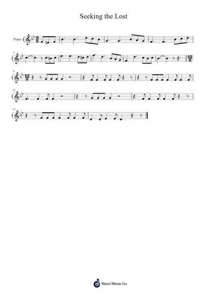 Seeking the Lost Sheet Music by -Arr.Bartther Benxon