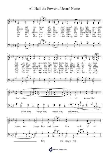 All Hail the Power of Jesus' Name! Sheet Music by James Ellor-Arr.Forsroll