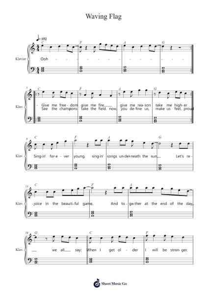Waving Flag Sheet Music by K'naan-Arr.Lilrald
