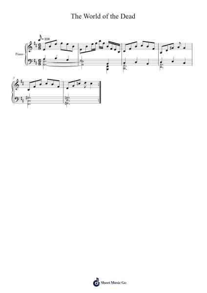 The World of the Dead Sheet Music by Masakazu Sugimori-Arr.Wattle