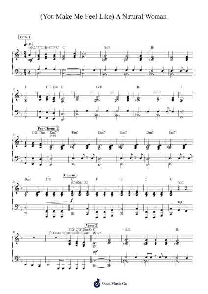 (You Make Me Feel Like) A Natural Woman Sheet Music by Carole King-Arr.Xanlain Drychel
