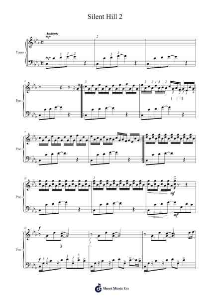 Silent Hill 2 Sheet Music by Akira Yamaoka-Arr.Natpold Vinvin