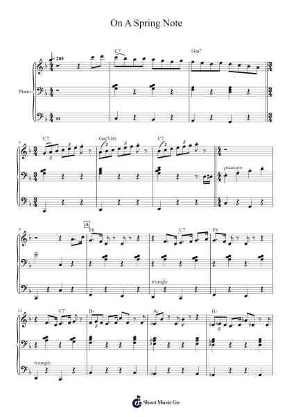 On A Spring Note Sheet Music by Sidney Torch-Arr.Glosper
