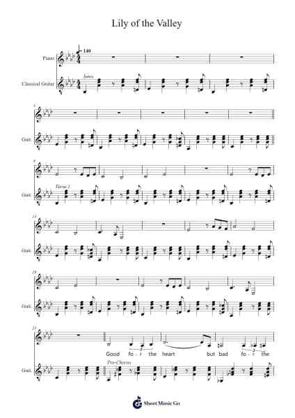 Lily of the Valley Sheet Music by -Arr.Dempron Jacbess