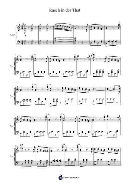 Rasch in der That Sheet Music by Johann Strauss II-Arr.Inmark Ausbrooke