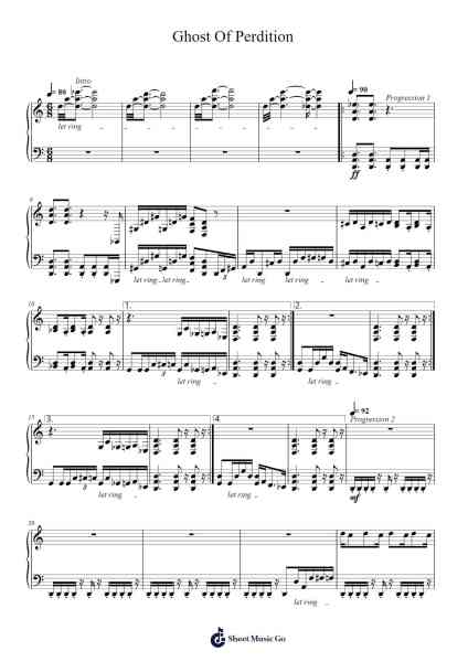 Ghost Of Perdition Sheet Music by Opeth-Arr.Temlouie Ramsjo