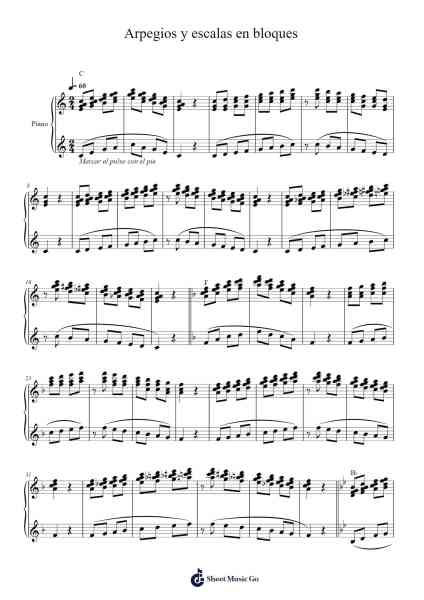 Arpegios y escalas en bloques Sheet Music by Alberto Betancourt-Arr.Losopp Webslin
