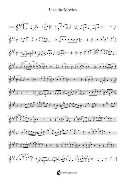 Like the Movies Sheet Music by Sasple Kingline-Arr.Windict