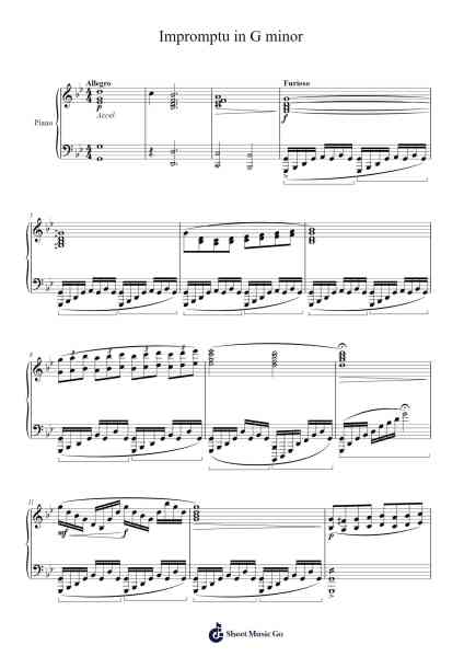 Impromptu in G minor Sheet Music by Brandon Cook-Arr.Runiel Faulktave