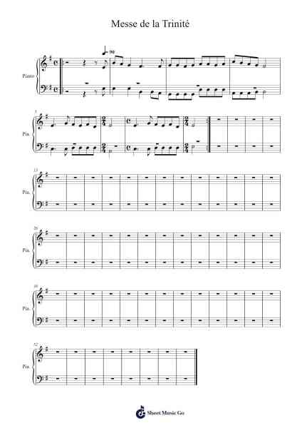 Messe de la Trinité Sheet Music by undefined-Arr.Dwightbright