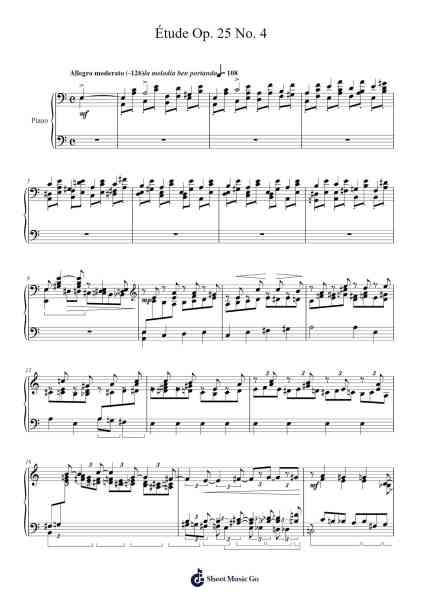 Study No. 31 on Chopin's Étude (Op. 25 No. 4) Sheet Music by Leopold Godowsky-Arr.Popthus
