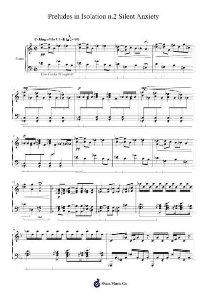 Preludes in Isolation n.2 Silent Anxiety Sheet Music by Melvin "Yusuf" Zamora Jr.-Arr.Janecher Duh