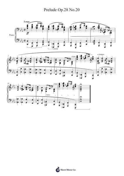 Prelude Op. 28 No. 20 in C Minor Sheet Music by Frédéric Chopin-Arr.Narion