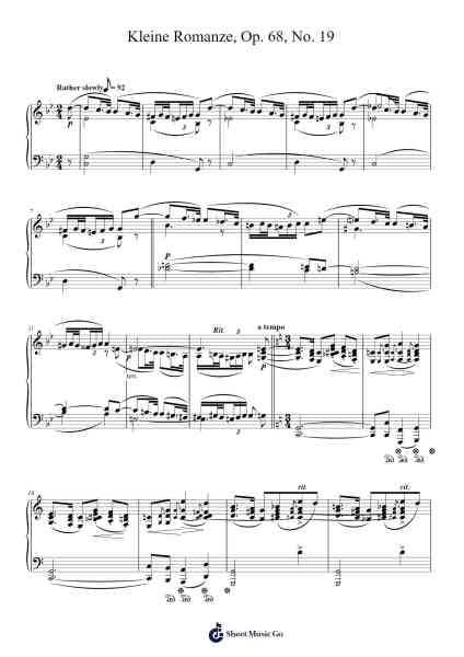 Album for the Young, Op. 68, No. 19 "Kleine Romanze" Sheet Music by Robert Schumann-Arr.Ranlass Dulelroy
